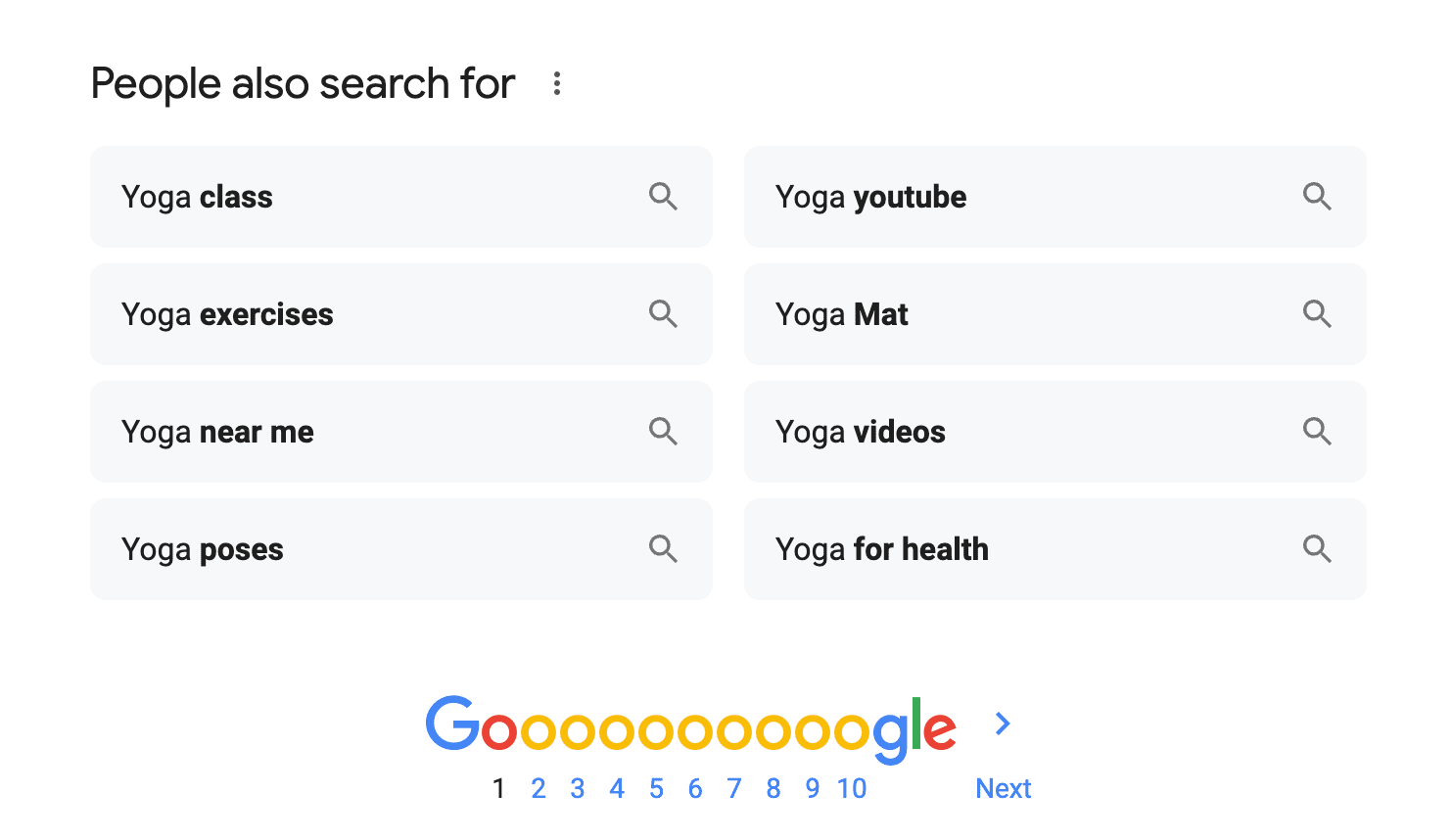 People also search for section People also search for section in Google