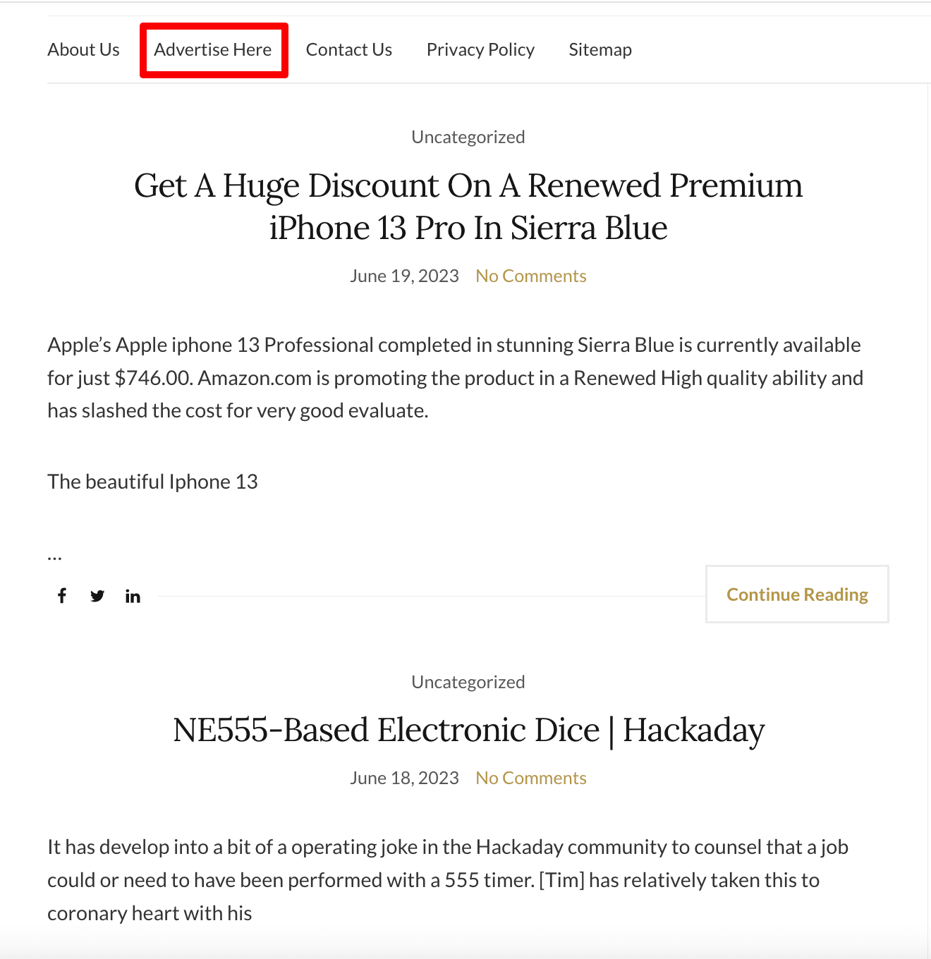 Site with paid links Website with paid links