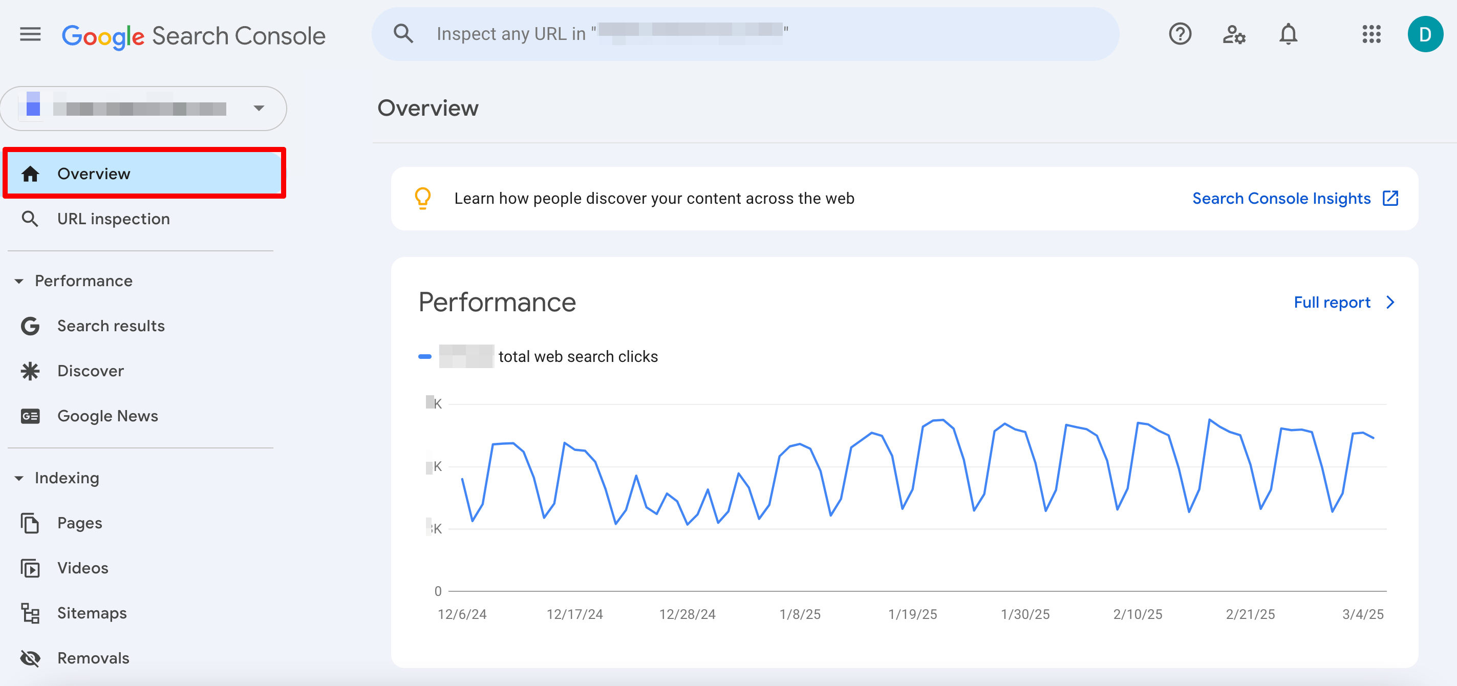 Performance report Performance report in Google Search Console