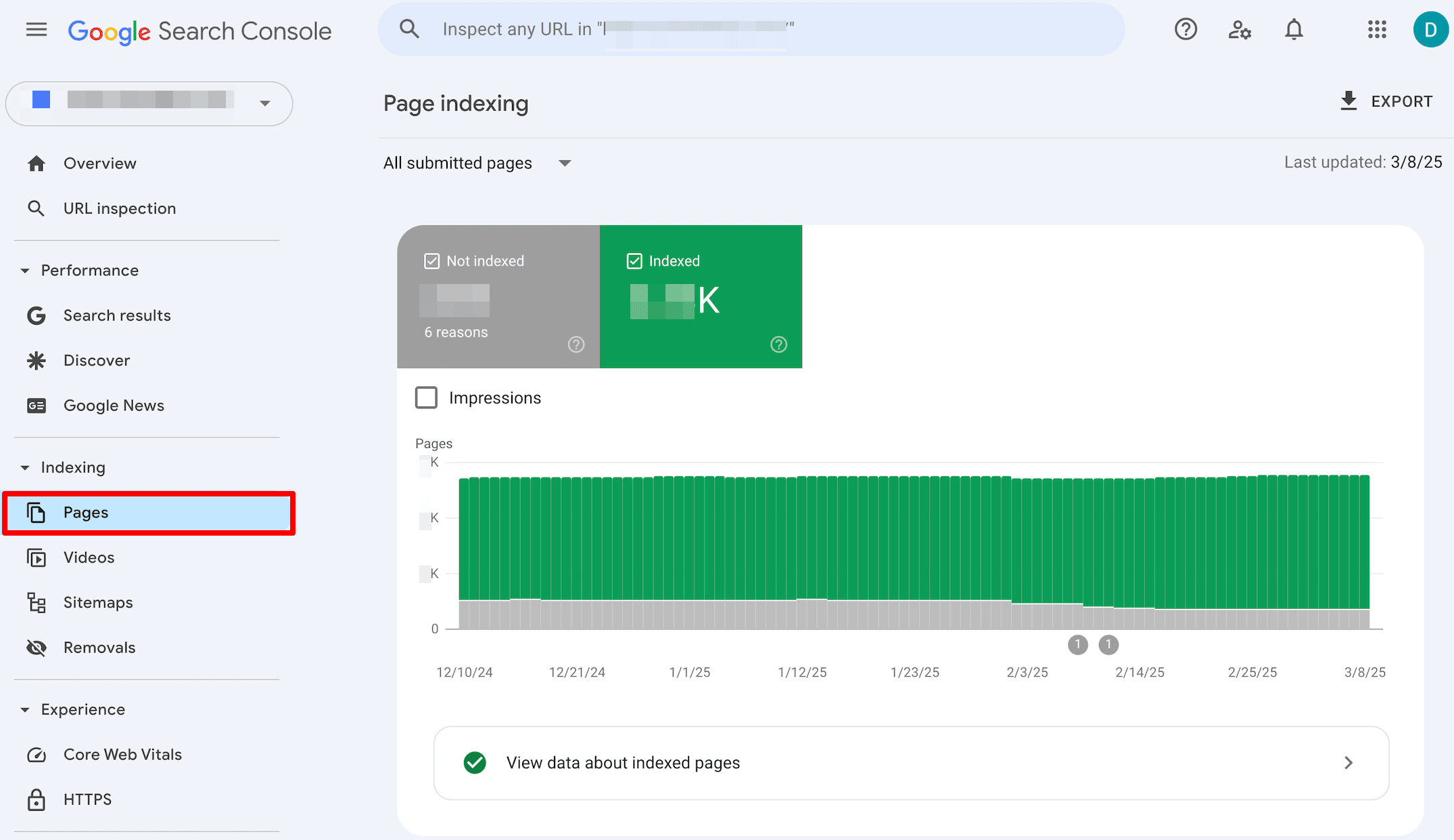 Page indexing report Page indexing report in GSC