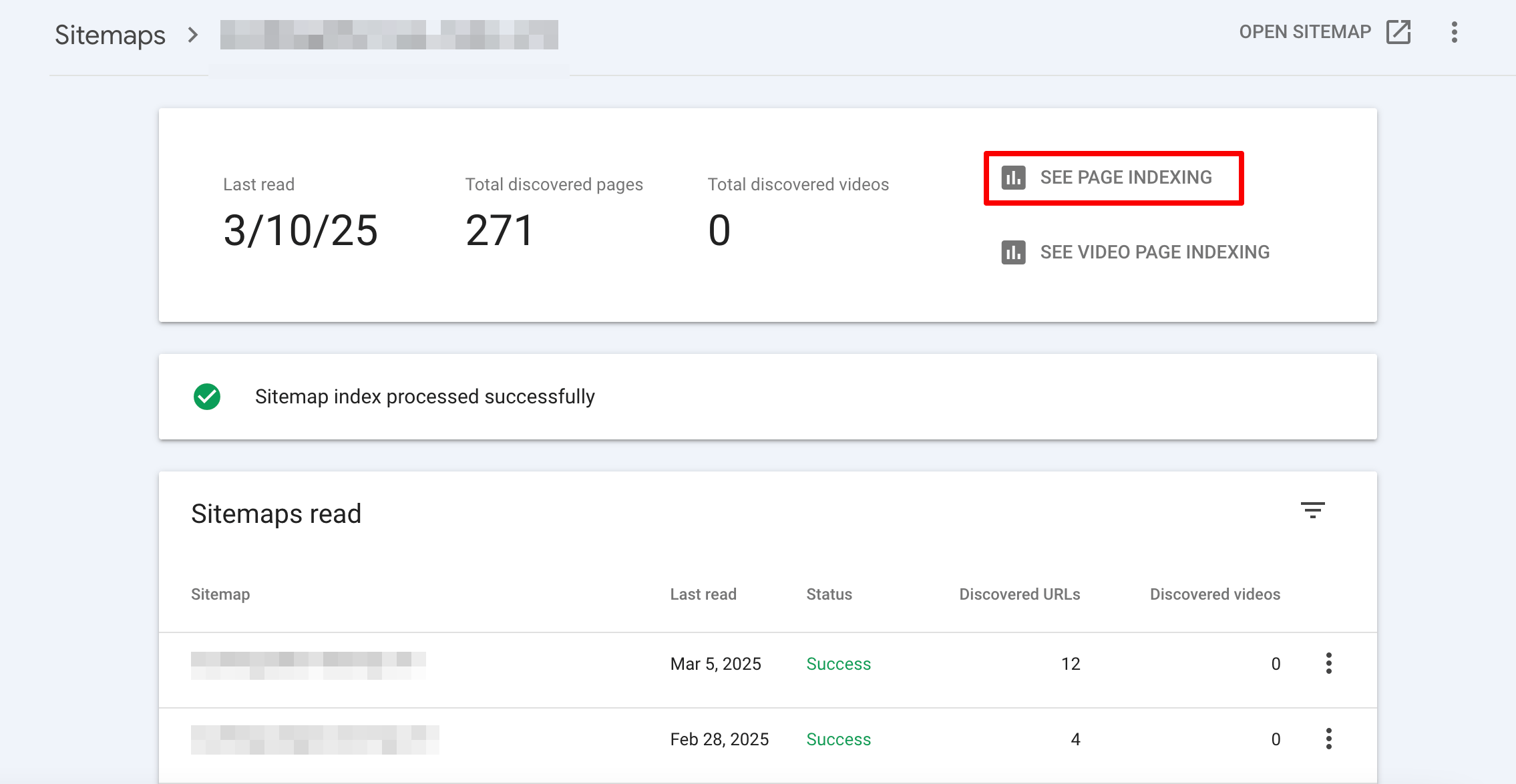 See page indexing button Which of your submitted pages are indexed and which are not in GSC