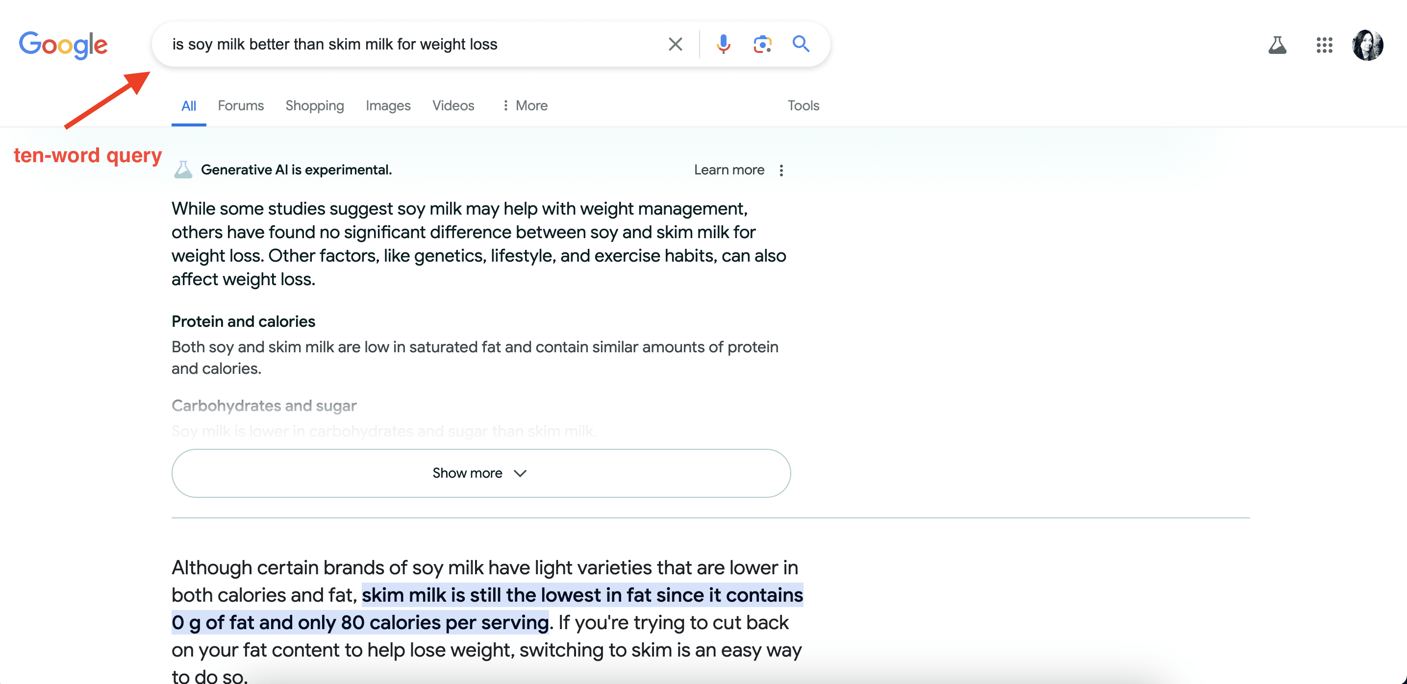 Longer queries trigger AI Overviews more often 10-word query triggers AI Overview