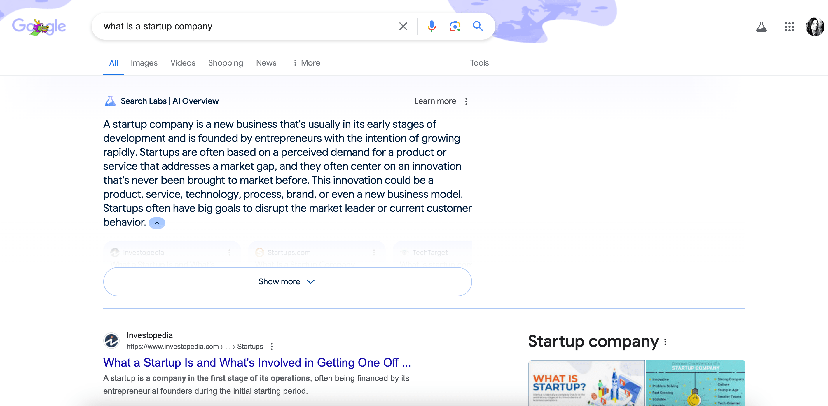 Expand AI Overview through the Show More button The Show More button in AI Overviews