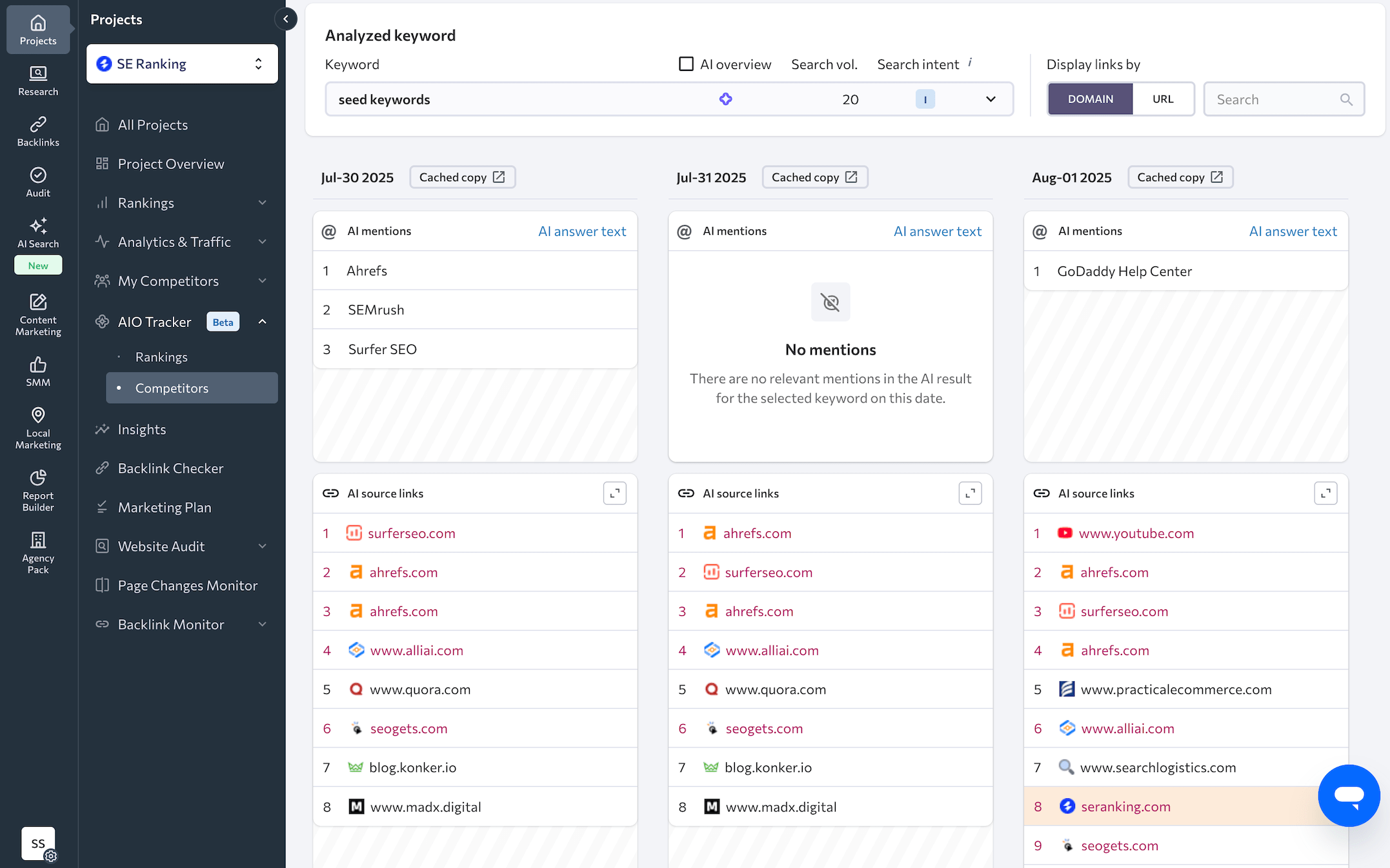 Seed Keywords article in AI Overviews Seed Keywords article in AIOs