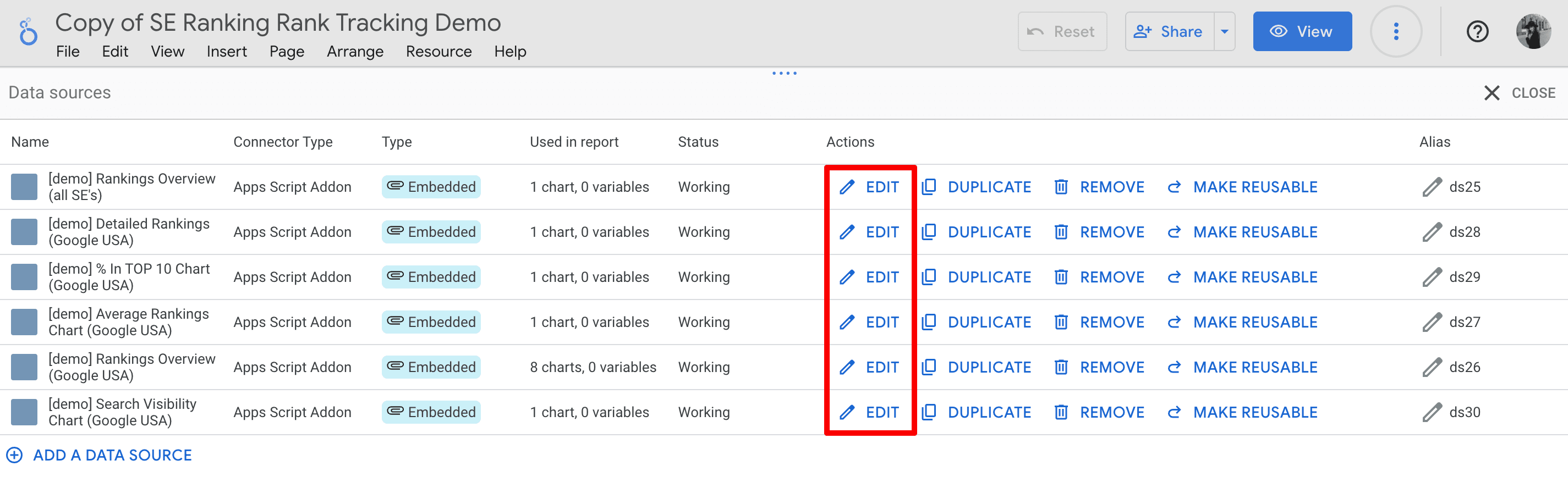 Editing data sources in Google Looker Studio Editing data sources in Looker Studio