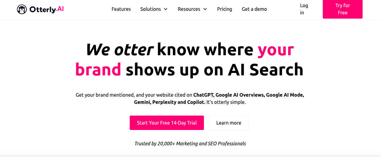 Otterly AI Otterly AI homepage
